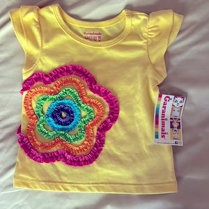 NWT Garanimales Baby Girls Ruffle Top 💛
